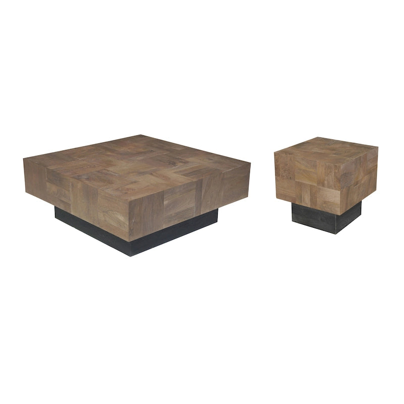 Caden 2-piece Solid Wood Living Room Table Set