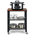 Gymax Industrial Serving Cart Kitchen Utility Cart