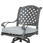 Mace Outdoor Patio Barstool Chair Set of 2, Aluminium, Golden Beige
