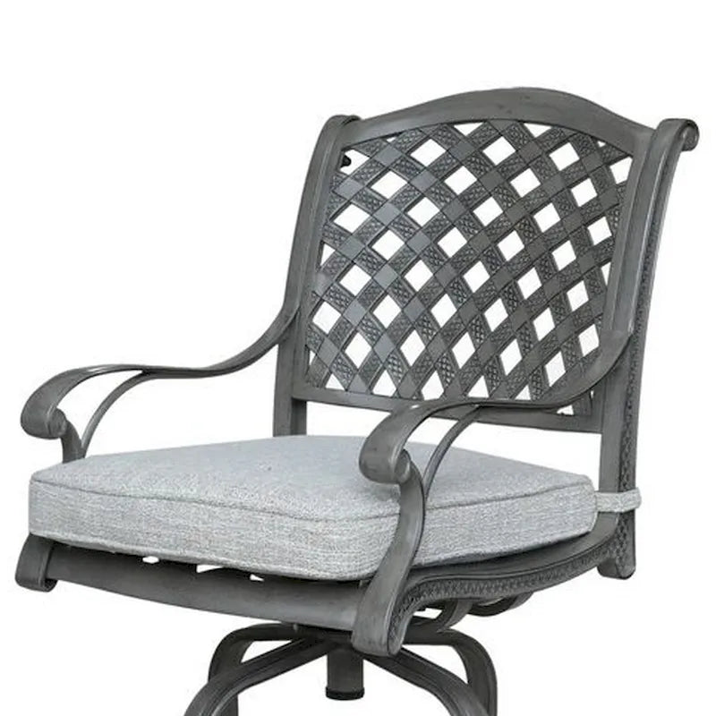 Mace Outdoor Patio Barstool Chair Set of 2, Aluminium, Golden Beige