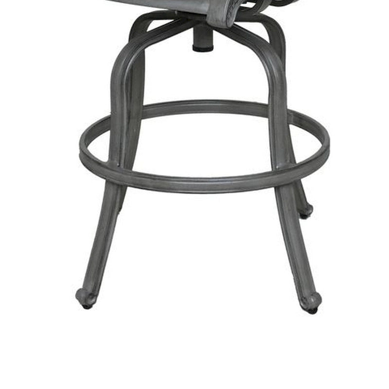 Mace Outdoor Patio Barstool Chair Set of 2, Aluminium, Golden Beige