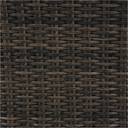 Soha 59 Inch Outdoor Multi Use Dining Table, Resin Wicker with Shelf, Brown