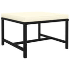 Avio 7pc Outdoor Modular Sofa Set, Square Shape, Poly Rattan, Black