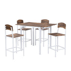Counter Height Dining Table Set, 5-Piece Drop Leaf Dining Table Set with Drop Leaf Table and 4 High Dining Chairs
