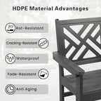 7 Piece Patio Outdoor Furniture Set, Garden Outdoor Dining Table Set with 6 Chairs, Dining Table with Umbrella Hole
