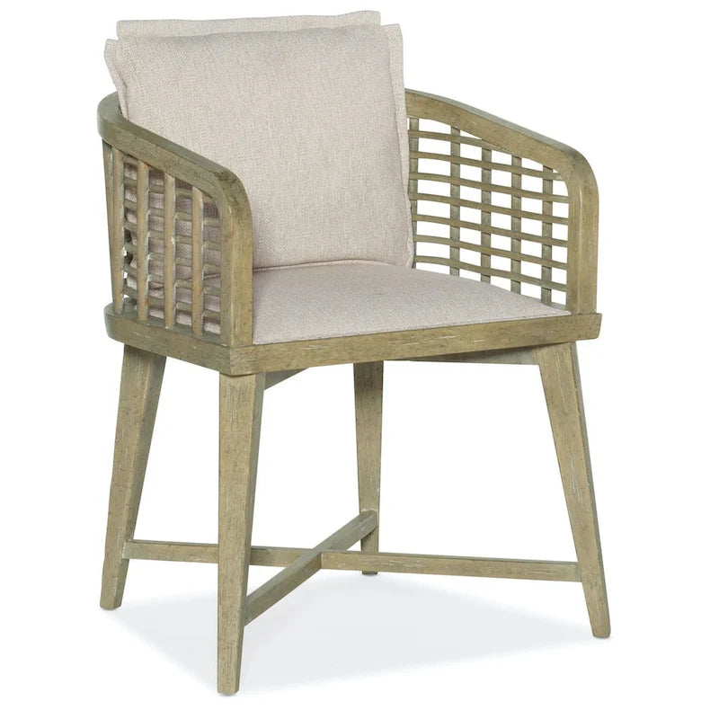 Hooker Furniture Surfrider 26 Wide Coastal Casual Lattice Cane Barrel