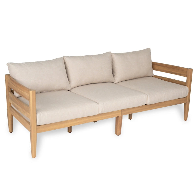 Christopher Knight Home- Avery Curved Acacia Wood Outdoor 5 Piece Chat Set