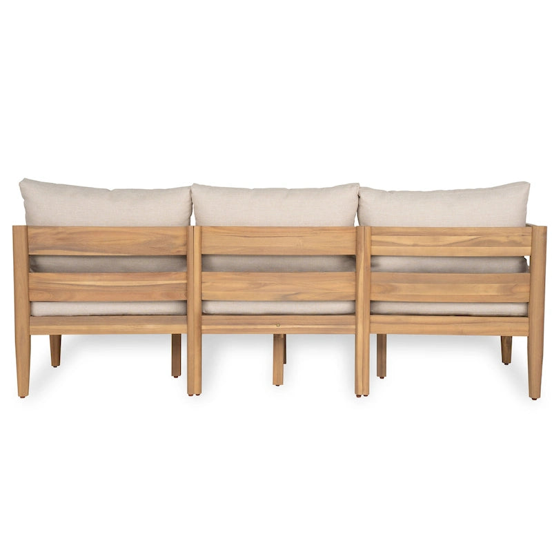 Christopher Knight Home- Avery Curved Acacia Wood Outdoor 5 Piece Chat Set
