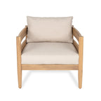 Christopher Knight Home- Avery Curved Acacia Wood Outdoor 5 Piece Chat Set