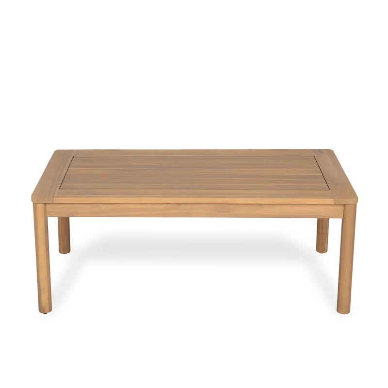 Christopher Knight Home- Avery Curved Acacia Wood Outdoor 5 Piece Chat Set