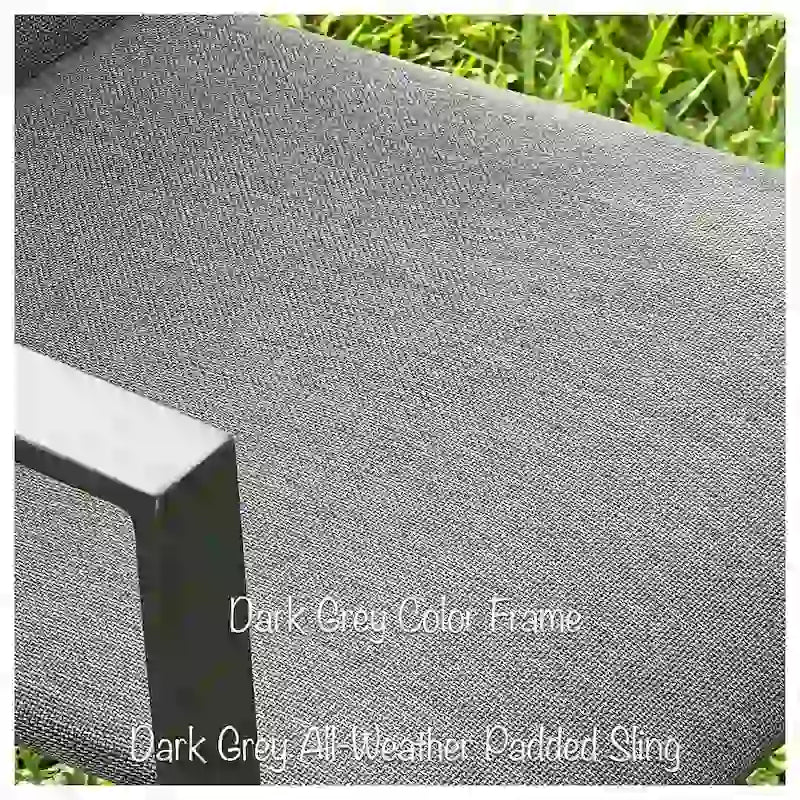 Tropea Dark Grey 11-Piece Aluminum Outdoor Dining Set with Sling Set in Midnight Grey - N/A