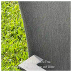 Tropea Dark Grey 11-Piece Aluminum Outdoor Dining Set with Sling Set in Midnight Grey - N/A