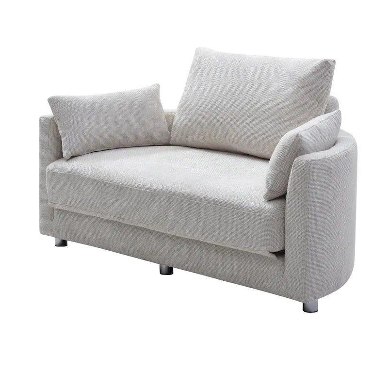Foldable Linen Chair Bed,Floor Sleeper Sofa Bed,Circular Bed,Adjustable Futon Sofa,Folding Lazy Sofa Couch for Living Room