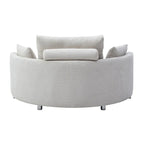 Foldable Linen Chair Bed,Floor Sleeper Sofa Bed,Circular Bed,Adjustable Futon Sofa,Folding Lazy Sofa Couch for Living Room