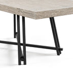 Furniture of America Evrena Modern 7-Piece Black Solid Wood Dining Set