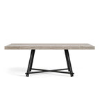 Furniture of America Evrena Modern 7-Piece Black Solid Wood Dining Set