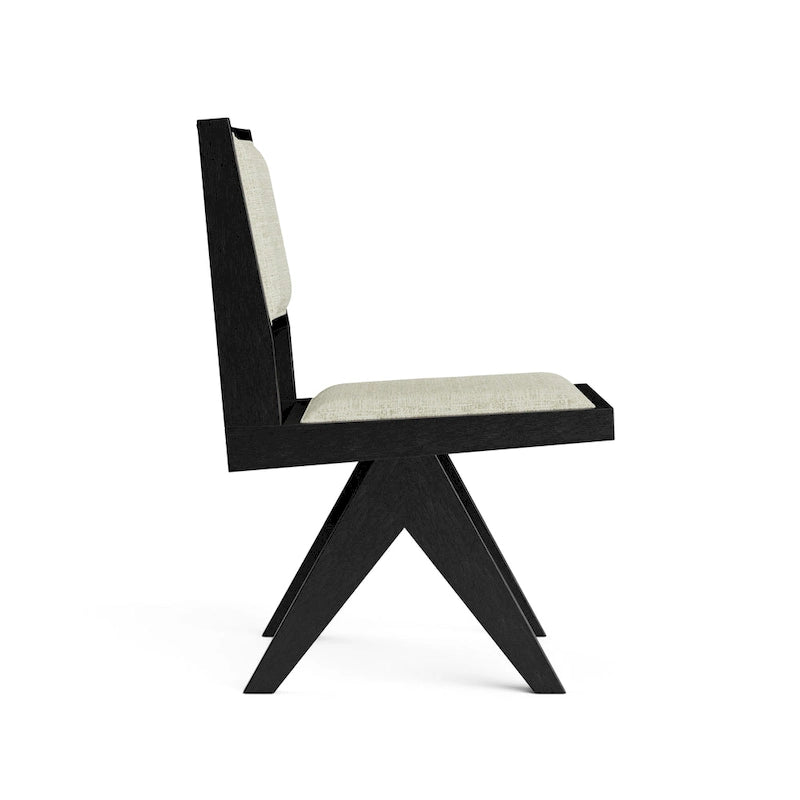 Furniture of America Evrena Modern 7-Piece Black Solid Wood Dining Set