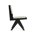 Furniture of America Evrena Modern 7-Piece Black Solid Wood Dining Set