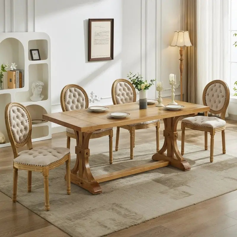 French Dining Chair with Nailhead Trim Set of 6