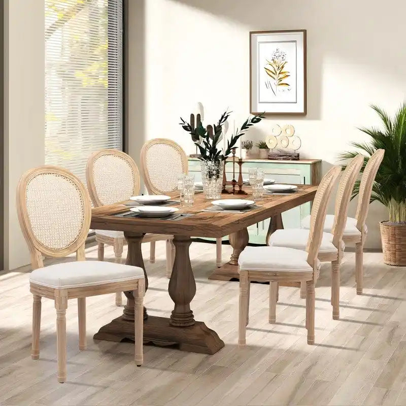 French Dining Chair with Nailhead Trim Set of 6