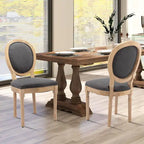 Sedia da pranzo francese con bordo borchiato, set da 6