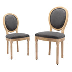 Sedia da pranzo francese con bordo borchiato, set da 6