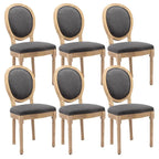 Sedia da pranzo francese con bordo borchiato, set da 6