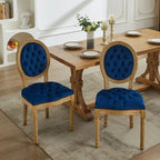 Sedia da pranzo francese con bordo borchiato, set da 6
