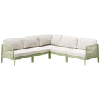 Frond and Form 5-Person Outdoor Patio Sectional with Cushions