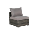 8-Pieces Outdoor Patio Sectional Sofa Set with Washable Cushions & Glass Coffee Table