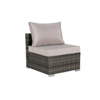 8-Pieces Outdoor Patio Sectional Sofa Set with Washable Cushions & Glass Coffee Table