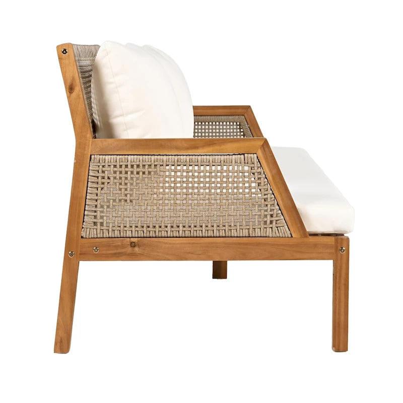 Christopher Knight Home - Malachi Outdoor Acacia Wood 4-Pieces Chat Set