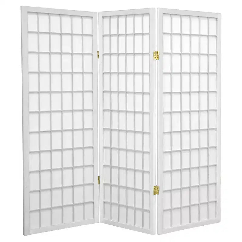Paravento shoji con pannello per finestra alto 1,20 m, 3 pannelli - Oriental Furniture