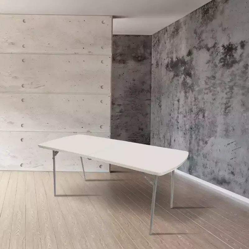 Tavolo pieghevole ad alta resistenza 30"x72" grigio screziato - Hampden Furnishings