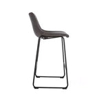 Set di 2 sgabelli da bar Jackson marroni - Finch: ispirati a Eames, seduta in microfibra, gambe in metallo, altezza fissa 73,66 cm