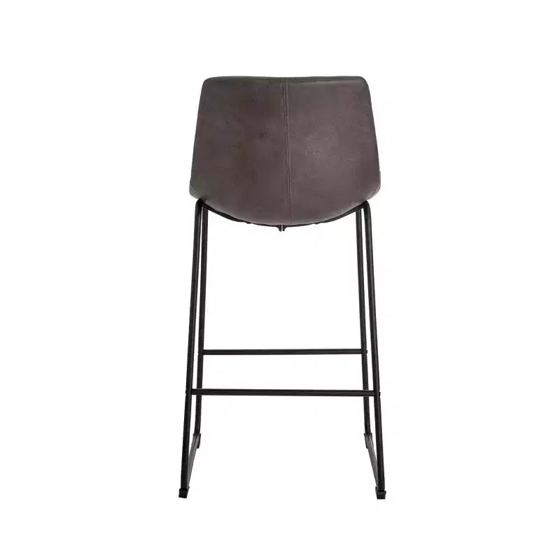 Set di 2 sgabelli da bar Jackson marroni - Finch: ispirati a Eames, seduta in microfibra, gambe in metallo, altezza fissa 73,66 cm