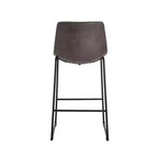 Set di 2 sgabelli da bar Jackson marroni - Finch: ispirati a Eames, seduta in microfibra, gambe in metallo, altezza fissa 73,66 cm