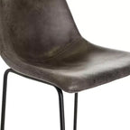 Set di 2 sgabelli da bar Jackson marroni - Finch: ispirati a Eames, seduta in microfibra, gambe in metallo, altezza fissa 73,66 cm