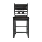 Set of 2 Taylor Faux Leather Counter Height Barstools Gray - Picket House Furnishings: Polyester Upholstery, MDF Frame, 300 lbs Capacity