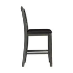 Set of 2 Taylor Faux Leather Counter Height Barstools Gray - Picket House Furnishings: Polyester Upholstery, MDF Frame, 300 lbs Capacity