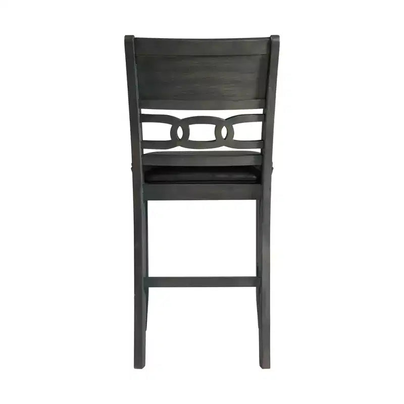 Set of 2 Taylor Faux Leather Counter Height Barstools Gray - Picket House Furnishings: Polyester Upholstery, MDF Frame, 300 lbs Capacity