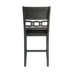 Set of 2 Taylor Faux Leather Counter Height Barstools Gray - Picket House Furnishings: Polyester Upholstery, MDF Frame, 300 lbs Capacity