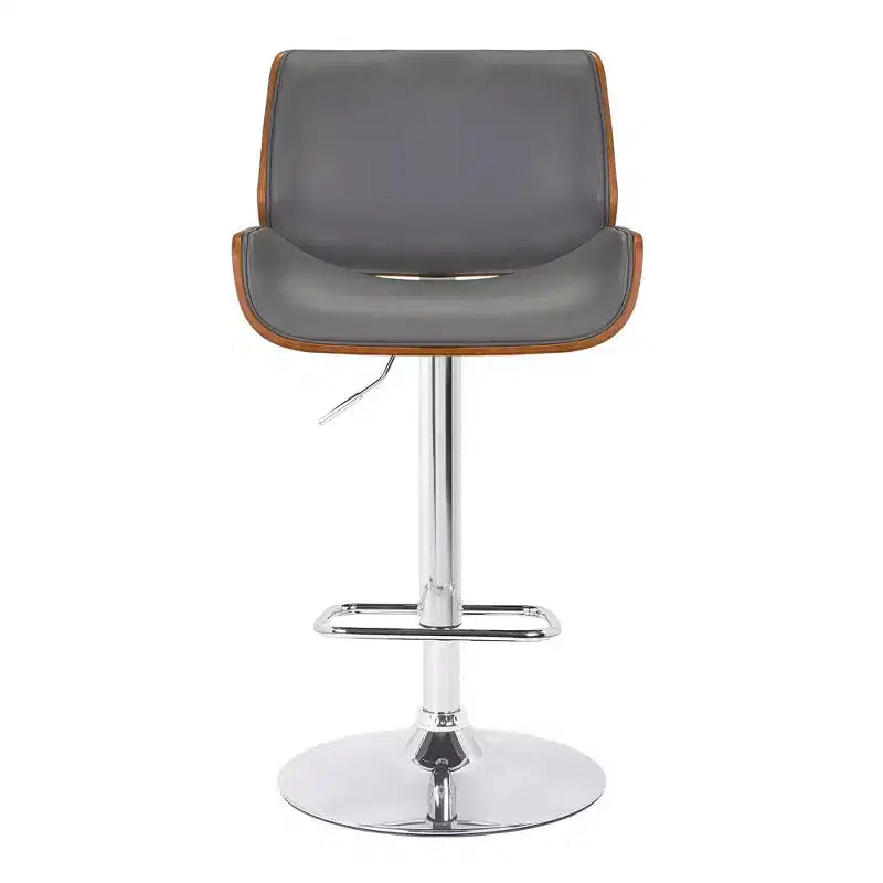 Sgabello da bar girevole Eloise grigio/cromo - Armen Living