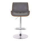 Sgabello da bar girevole Eloise grigio/cromo - Armen Living