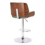 Sgabello da bar girevole Eloise grigio/cromo - Armen Living
