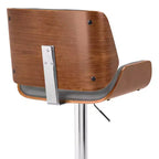 Sgabello da bar girevole Eloise grigio/cromo - Armen Living