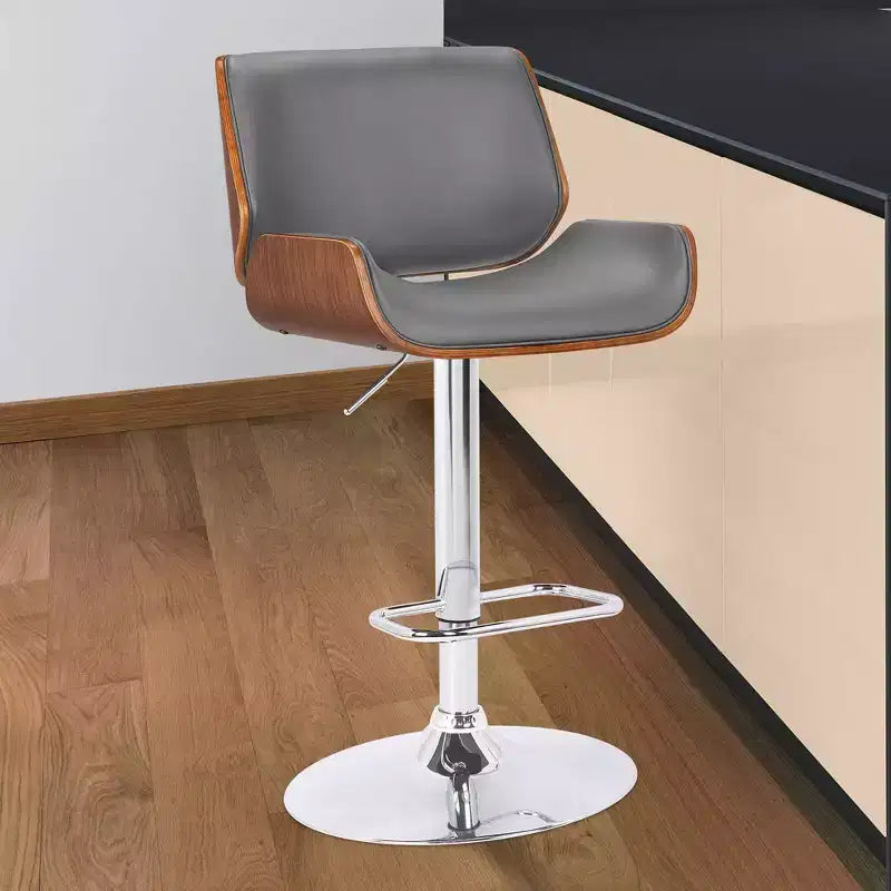 Sgabello da bar girevole Eloise grigio/cromo - Armen Living