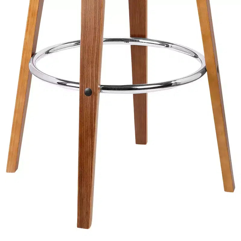 Sgabello da bar Benj Mid-Century girevole e regolabile in altezza, 76 cm, marrone - Armen Living: Struttura in noce, similpelle