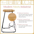 Sgabello da bar Mason altezza bancone Naturale - Adore Decor
