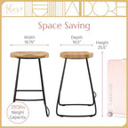 Sgabello da bar Mason altezza bancone Naturale - Adore Decor